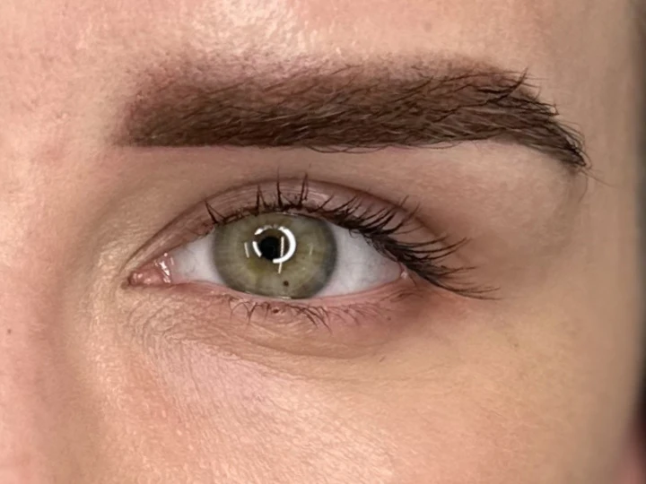 Natural hybrid ombré powder brows healed result by Kasia Marnik in NJ - Beauty Point Studio