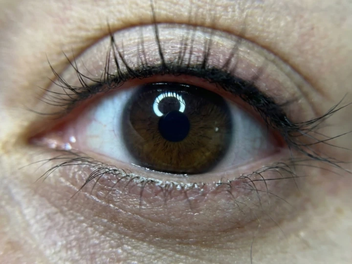 Subtle permanent eyeliner lash line enhancement healed result by Kasia Marnik in NJ