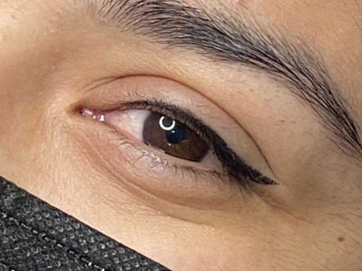 Elegant winged permanent eyeliner healed result by Kasia Marnik in NJ - Beauty Point