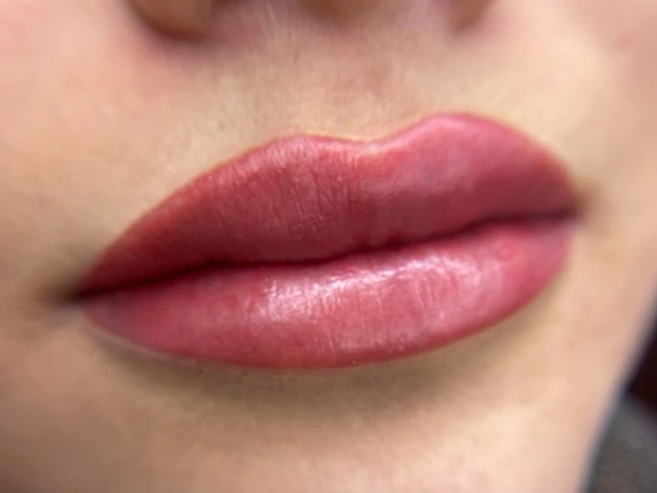 Beautiful lip blush results showing natural color enhancement